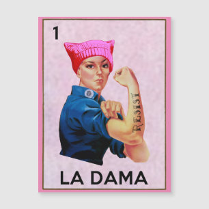 Rosie the Riveter widersteht La Dama Loteria Magnetkarte