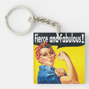 Rosie The Riveter wild und fantastisch Schlüsselanhänger