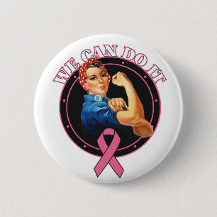 Rosie the Riveter, wir können es Brustkrebs machen Button
