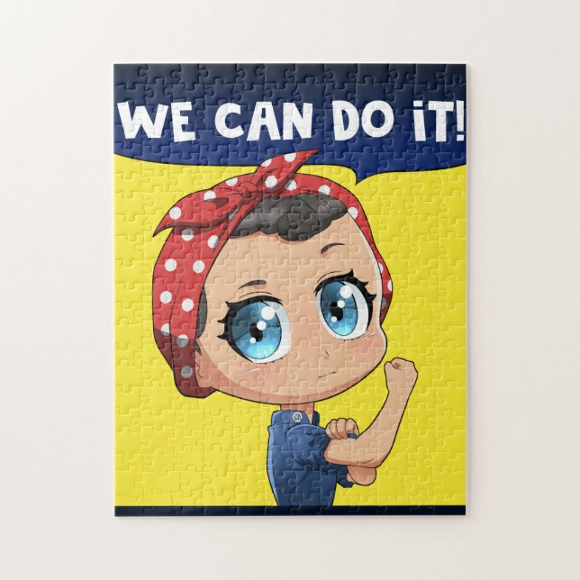 Rosie the Riveter Wir können es Chibi Girl Anime (Vertikal)