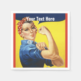 Rosie the Riveter Wir können es machen, einen benu Serviette
