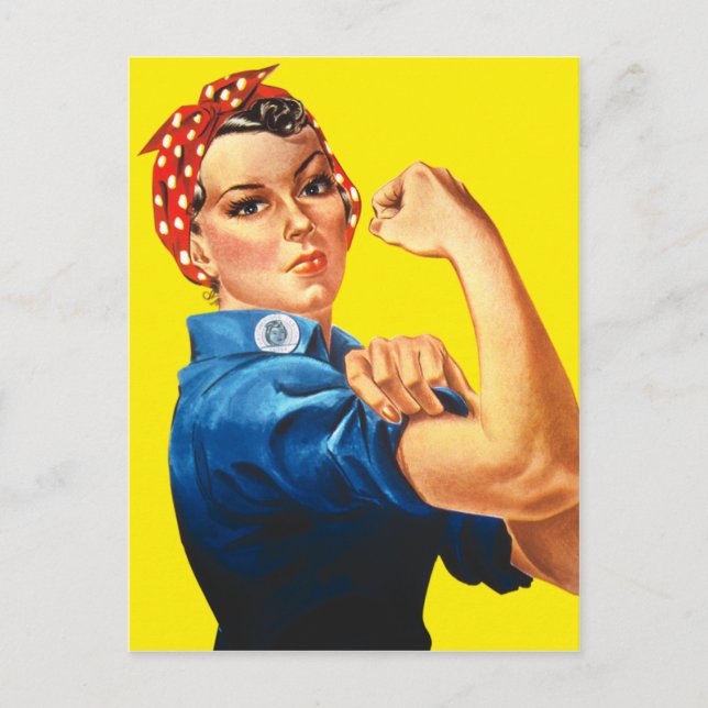 Rosie the Riveter, wir können es schaffen! Postkarte (Vorderseite)