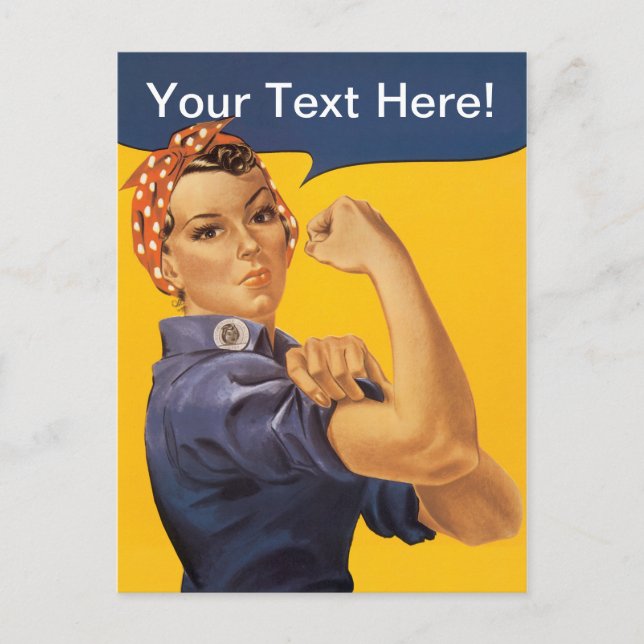 Rosie the Riveter Wir können es tun! Ihr Text hier Postkarte (Vorderseite)