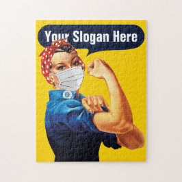 Rosie the Riveter with Mask - Fügen Sie Ihren eige
