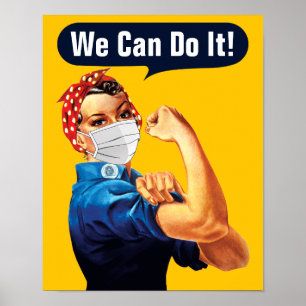 Rosie the Riveter with Mask - Fügen Sie Ihren eige Poster