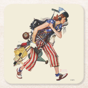 Rosie zur Rettung Rechteckiger Pappuntersetzer