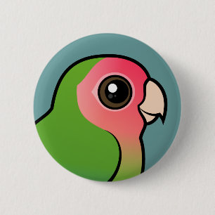 Rosig-gesichtiger Lovebird Button