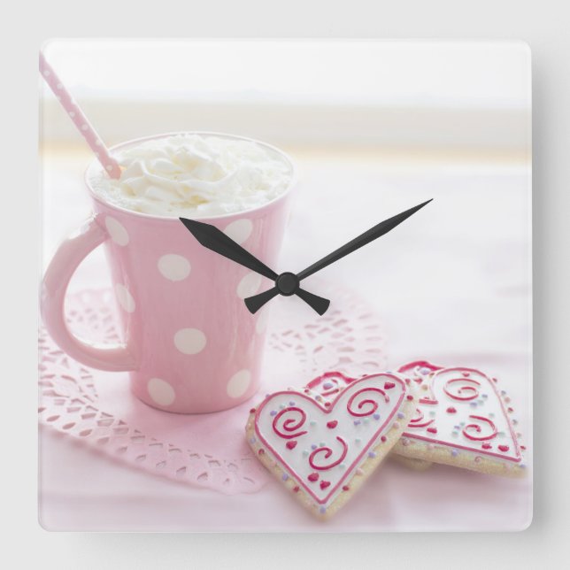 rosige Wanduhr (Vorderseite)