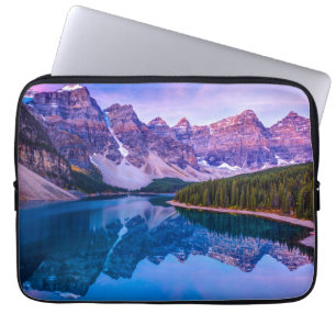 Rosige Wolken vor Sonnenaufgang in Moraine See Laptopschutzhülle