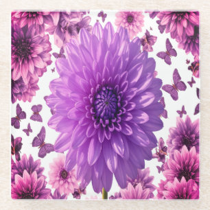 Rosiger Untersetzer Rosa Blume Trinkmatte
