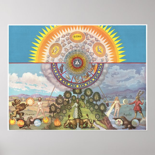 Rosikrische Symbole der Dreifaltigkeit Poster (Vorne)