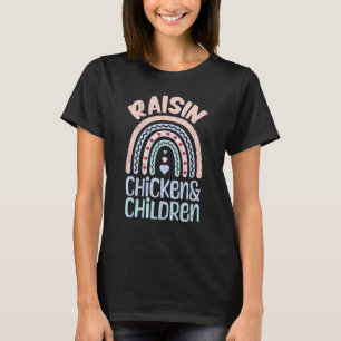 Rosinen-Huhn und Kinder Mama-Henne Bauernhof-Mama- T-Shirt
