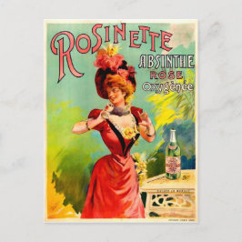 Rosinette Absinth Rose Oxygénée Vintage Kunst Postkarte