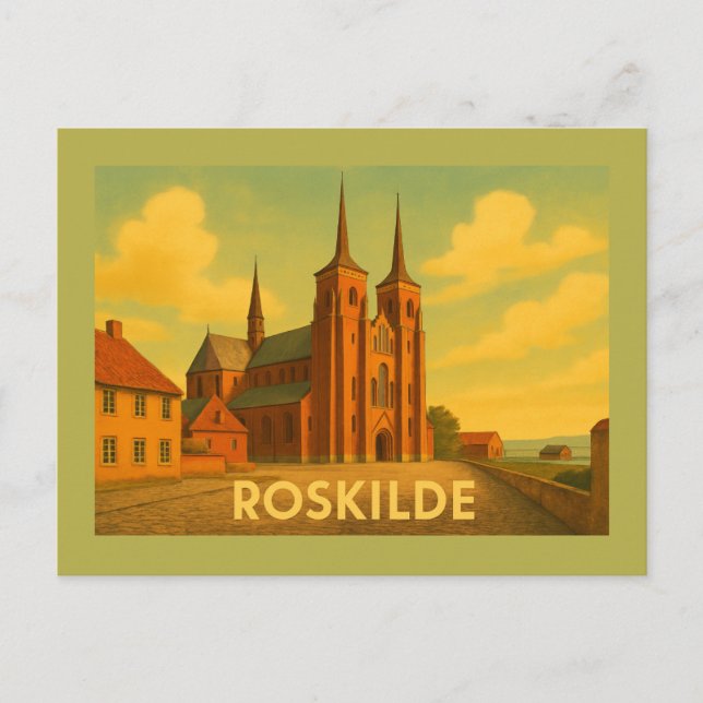 Roskilde Denmark Cathedral Postkarte (Vorderseite)