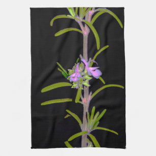 Rosmarin in Blüte Küchentuch