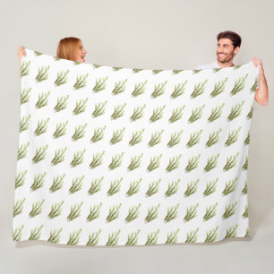 Rosmarin Kräuterkunst Grüne rustikale Chic Fleecedecke