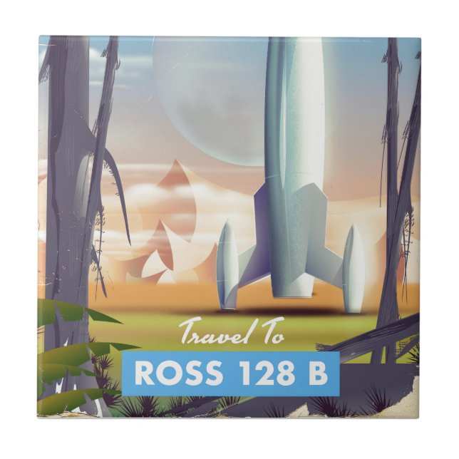 Ross 128 B Science Fiction Poster Fliese (Vorderseite)