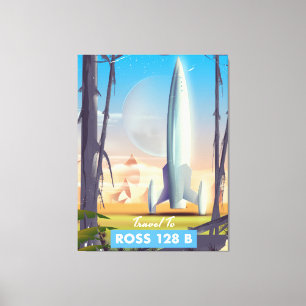 Ross 128 B Science Fiction Poster Leinwanddruck