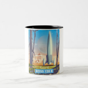 Ross 128 B Science Fiction Poster Zweifarbige Tasse