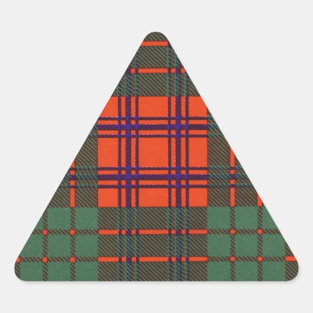 Ross Clan Kariert Scottish tartan Dreieckiger Aufkleber (Vorderseite)