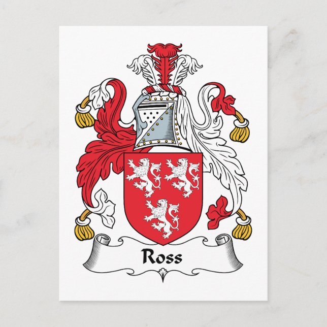 Ross Familienwappen Postkarte (Vorderseite)