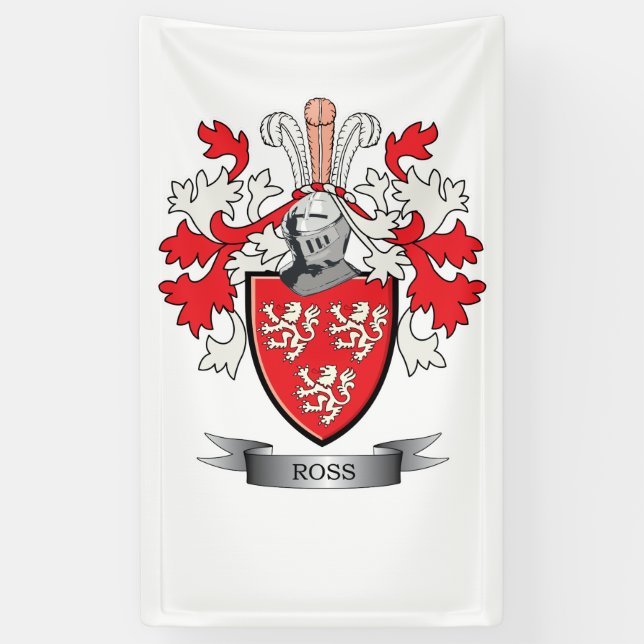 Ross-Familienwappen-Wappen Banner (Vertikal)