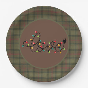 Ross Hunting Scottish Clan Tartan Weihnachten Pappteller
