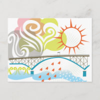 Ross Island Bridge Portland Postcard