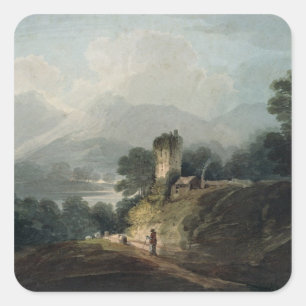 Ross-Schloss, Killarney, Landkreis Kerry Quadratischer Aufkleber
