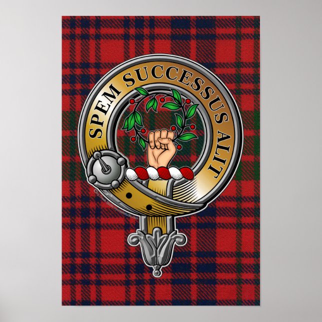Ross Tartan & Abzeichen Poster (Vorne)