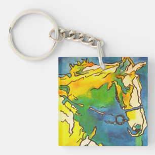 "Ross und Bridle Kontur Art" #ho Schlüsselanhänger