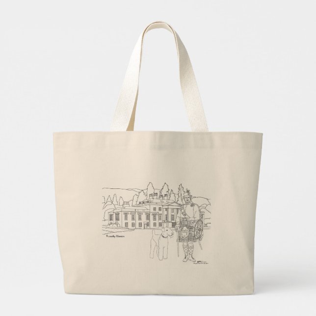 Rossdhu Mansion Scotland Tote Bag Jumbo Stoffbeutel (Rückseite)