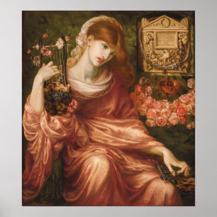 Rossetti römisches Harfen-Spieler-Plakat Poster