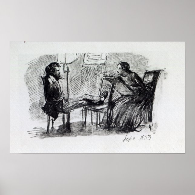 Rossetti wird von Elizabeth Siddal entworfen Poster (Vorne)