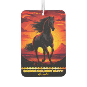 Rossgallopie bei Sonnenuntergang Autolufterfrischer