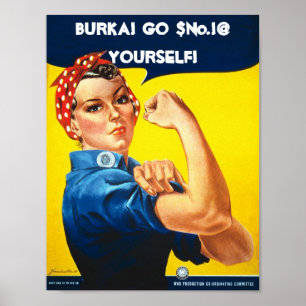 Rossi, der Riviter, sagt nein zu Burkas Poster