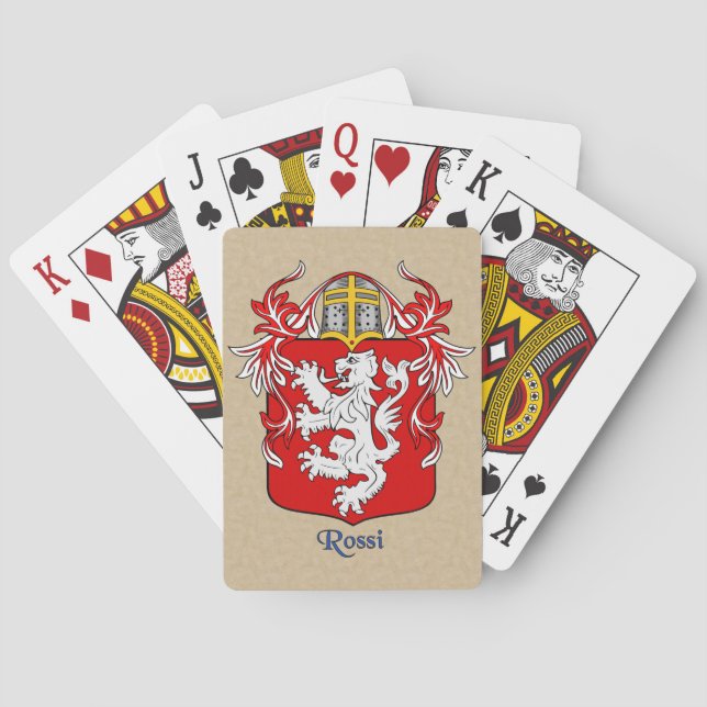 Rossi Heraldic Shield und Mantle Spielkarten (Rückseite)