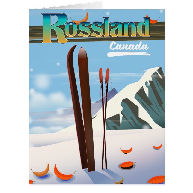 Rossland Canada Reiseplakat. (Vorderseite)