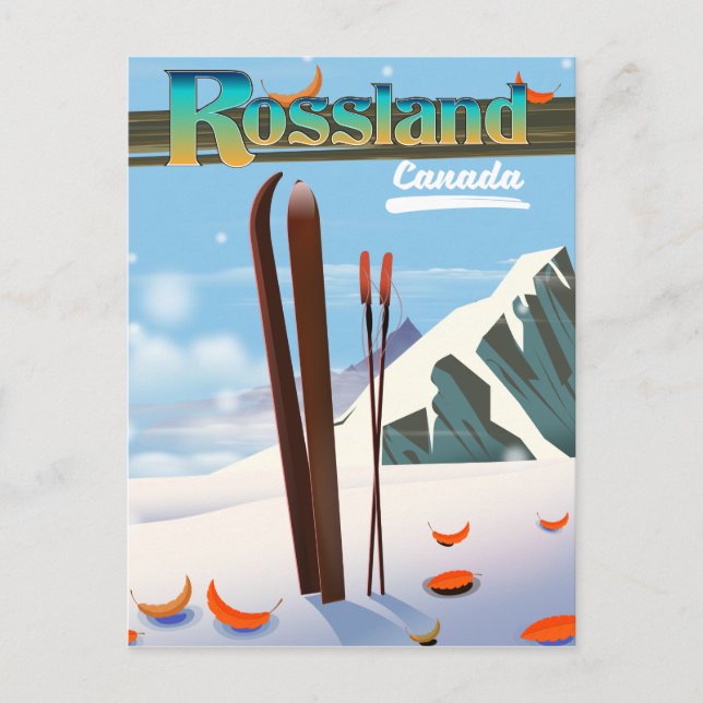 Rossland Canada Reiseplakat. Postkarte (Vorderseite)