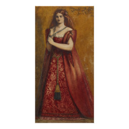 Rosso Vestita von Dante Gabriel Rossetti Glossy Poster