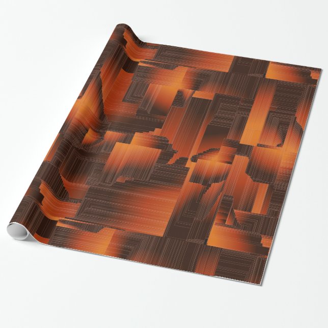 Rost Art Deco Geschenkpapier (Ungerollt)
