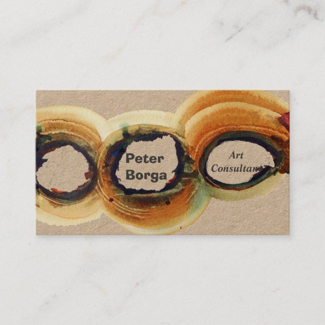 Rost-Erdwatercolor-abstrakte   Künstler-Maler Visitenkarte (Vorderseite)