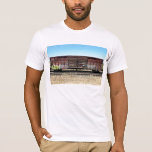 Rost-Fracht-(mit Türen) Zug mit Graffiti T-Shirt
