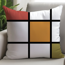 Rost Gold Grün im Stil von Mondrian