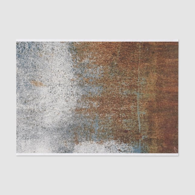 Rost & Graue Textur bedrückte Grunge Stadtdekorati Seidenpapier (Vorderseite)