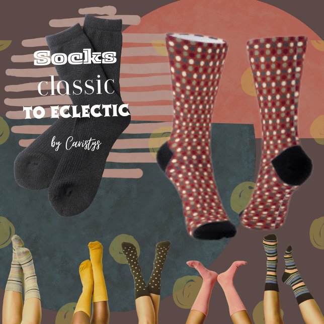 Rost mit Aquamarinen, Creme, braune Dosen Crew Soc Socken (Von Creator hochgeladen)