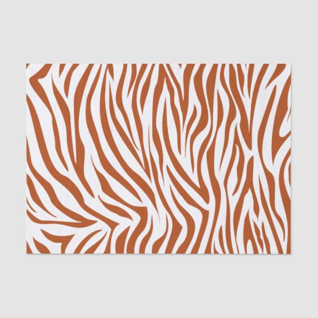 Rost-roter SafariZebra Seidenpapier (Vorderseite)