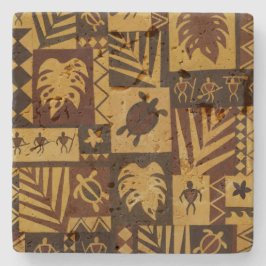 Rost Tapa Hawaiian Petroglyph Stone Untersetzer