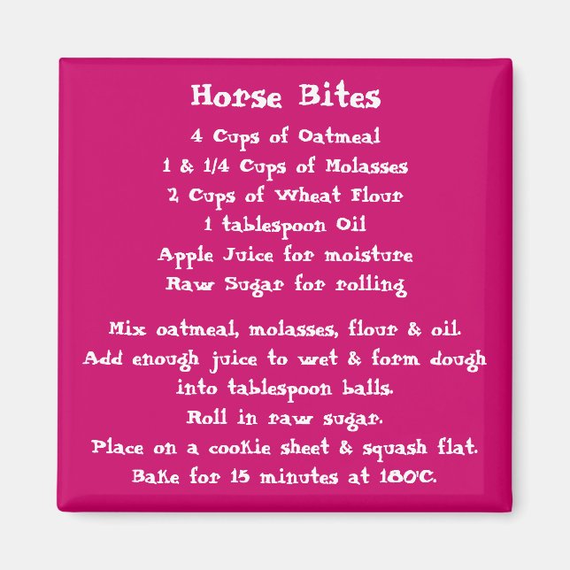 Rostbites Rezept Farbe Magnet (Vorne)