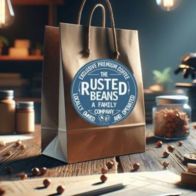 Rostbohnen - Kaffee Runder Aufkleber (Von Creator hochgeladen)